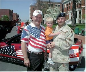 Captain Joe, Chandler and his dad Corporal Matt Brown.